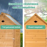 thumbnail of Helloshop26 - Abri de jardin extérieur à 5 etagères cabane verrouillable en bois de sapin toit en tôle galvanisée  20_0005485