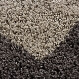 thumbnail of Teppich Wohnzimmer Hochflor Bordüre Weich Flauschig Waschbar Strapazierfähig Schlafzimmer Rund Taupe 160x160 cm – RHEIN von Kadima Design