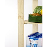 thumbnail of PROREGAL Holzregal WOODLAND | HxBxT 166,4x80x50cm | Fachlast 120kg | 5 Fachboden | Kiefernholz | Natur | Bücherregal Küchenregal