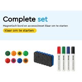 thumbnail of BRASQ Whiteboard 60×45 cm magnetisch – met accessoires set (markers, wisser, magneten) - Schoolbord – Wit