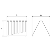 thumbnail of Escorredor de mesa ou de parede em fibra. N.º de referência: 035004