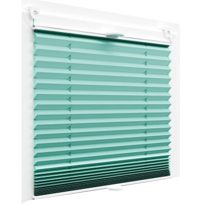 Plissee Faltrollo inkl. Klemmträger türkis 40x120 cm Jalousie