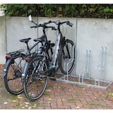 thumbnail of Fahrradständer für 6 Fahrräder höhenversetzt 210 x 75,5 cm Stahl feuerverzinkt grau 2x3 Bodenparker Reihenparker