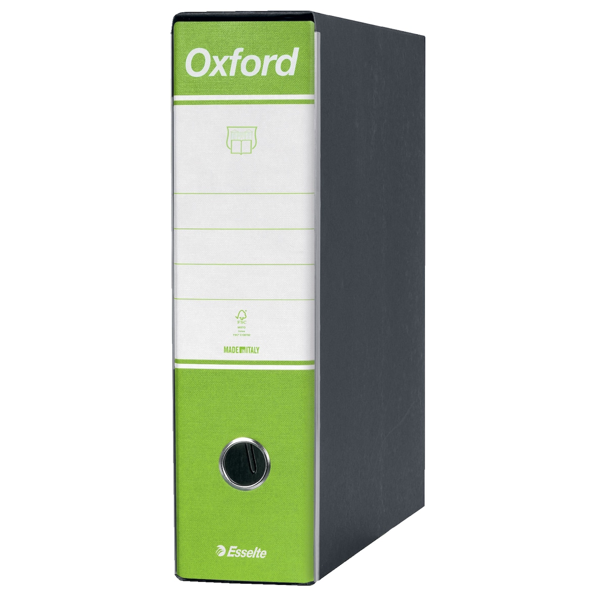 Esselte G83 OXFORD Raccoglitore con Meccanismo N.1 in Formato Commerciale con Dorso da 8 cm – Verde Lime, 6 pezzi, 390783600