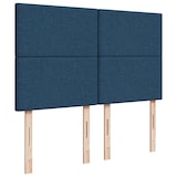 thumbnail of vidaXL Boxspringbett mit Matratze Blau 140x200 cm Stoff