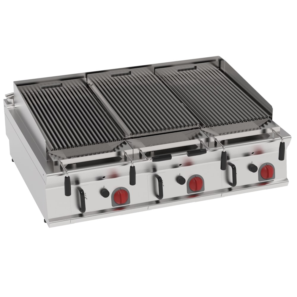 EURAST - Lavastein-gasgrill auftisch - 1200x900x280 mm - 30 Kw - 47602313