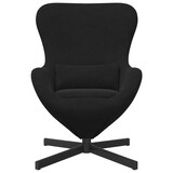 thumbnail of Fauteuil œuf Noir 63 x 73 x 90 cm Velours Modèle Pervoriax