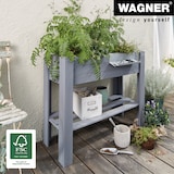 thumbnail of WAGNER GreenFAMILY Hochbeet GreenBOX Light - 70 x 83 x 34,5 cm, Massivholz anthrazit, Regalboden&Pflanztasche - 25024001