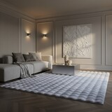 thumbnail of Hochflorteppich Einfarbig Kuschelig Waschbar Strapazierfähig Wohnzimmer Schlafzimmer Läufer Silber 80x250 cm – ALBA von Kadima Design