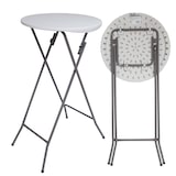 thumbnail of Stehtisch weiß Ø 60cm klappbar Partytisch Bistrotisch Klapptisch Biertisch