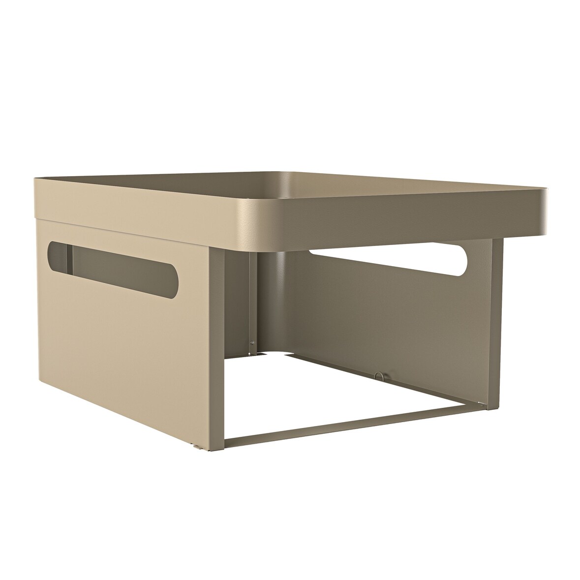 hiyard Mährobotergarage plain / Wetterfeste Mähroboter-Garage & Schutzdach für Rasenroboter / perlbeige / Länge 892 mm · Breite 646 mm · Höhe 444 mm