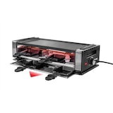 thumbnail of Unold Raclette Finesse Basic 4730 für 8 Personen, 1200 Watt, wendbare Antihaft-Grillplatte, elektrischer Tischgrill, Edelstahl/Aluminium