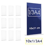 thumbnail of Danieli Store | Expositor metacrilato de doble cara tamaño 1/3 A4 con base en T | Expositores de Mesa para Menús, Publicidad (10 Unidades)