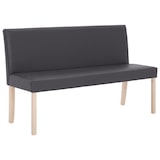 thumbnail of Helloshop26 - Sitzbank 139,5 x 54 x 85,5 cm graues Kunstleder 02_0010990
