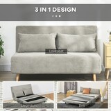 thumbnail of Schlafsofa 141x90x81 mit verstellbarer Rückenlehne, Polyesterbezug, Kompakt und komfortabel, Ideal für kleine Räume, Grau