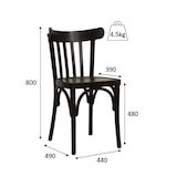 thumbnail of METRO PROFESSIONAL Bistro restaurantstoel, set van 2, beukenhout, wengé