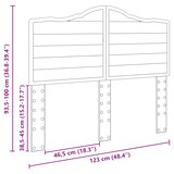 thumbnail of vidaXL Kopfteil Schwarz Eichen-Optik 120 cm Holzwerkstoff