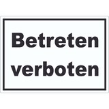 thumbnail of Betreten verboten Schild schwarz-weiß A2 (420x594mm)
