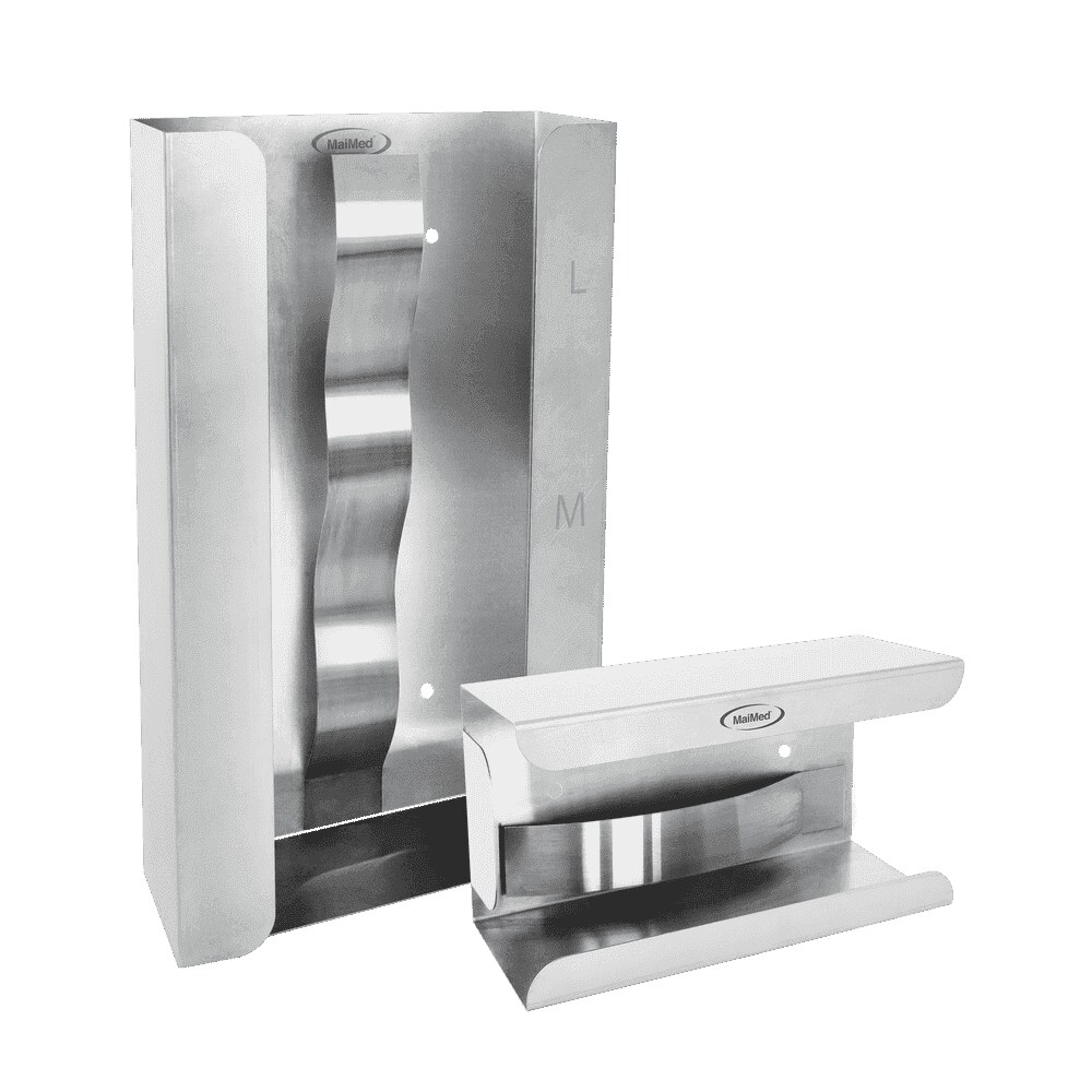 MaiMed-Handschuhspender aus Edelstahl 3 fach