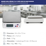 thumbnail of Louis Tellier -  Balance électronique professionnelle -  5kg -  IP53 -  précision 0,5g -  plateau amovible 22 x 16,5 cm -  N3693