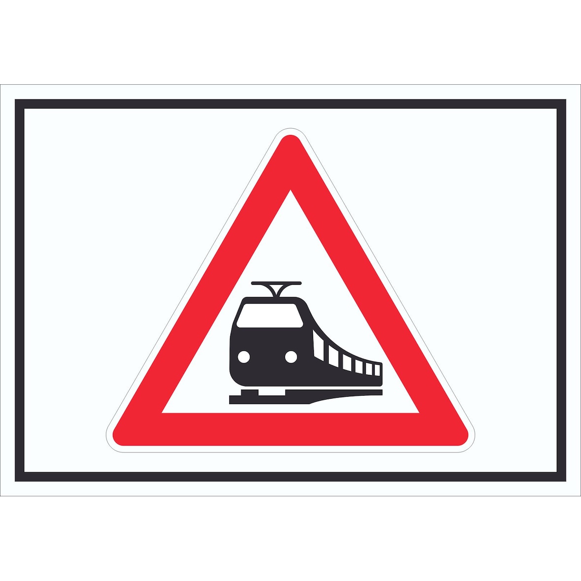 Schild Achtung Bahnübergang Symbol A5 (148x210mm)