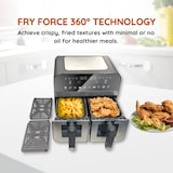 thumbnail of Friteuse à air chaud Airfryer numérique double panier 2400W Acier Inoxydable avec fenêtre 9L  CNAFD45WS usage non-intensif Comfy Nest