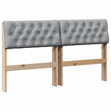 thumbnail of vidaXL Gepolstertes Kopfteil Hellgrau 135 cm Massives Kiefernholz