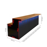 thumbnail of 【HCTG 240】 Kasse Großer Kassentisch Bartheke Bartisch Bar Empfangstheke Schwarz 240*60*100cm