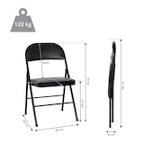 thumbnail of Konferenzstuhl / Besucherstuhl / Klappstuhl TUDELA H PU schwarz hjh OFFICE