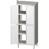 thumbnail of Stalgast Edelstahl Durchreiche-Hochschrank mit Flügeltüren, 800x700x2000 mm, mit zwei Schrankräumen, verschweißt