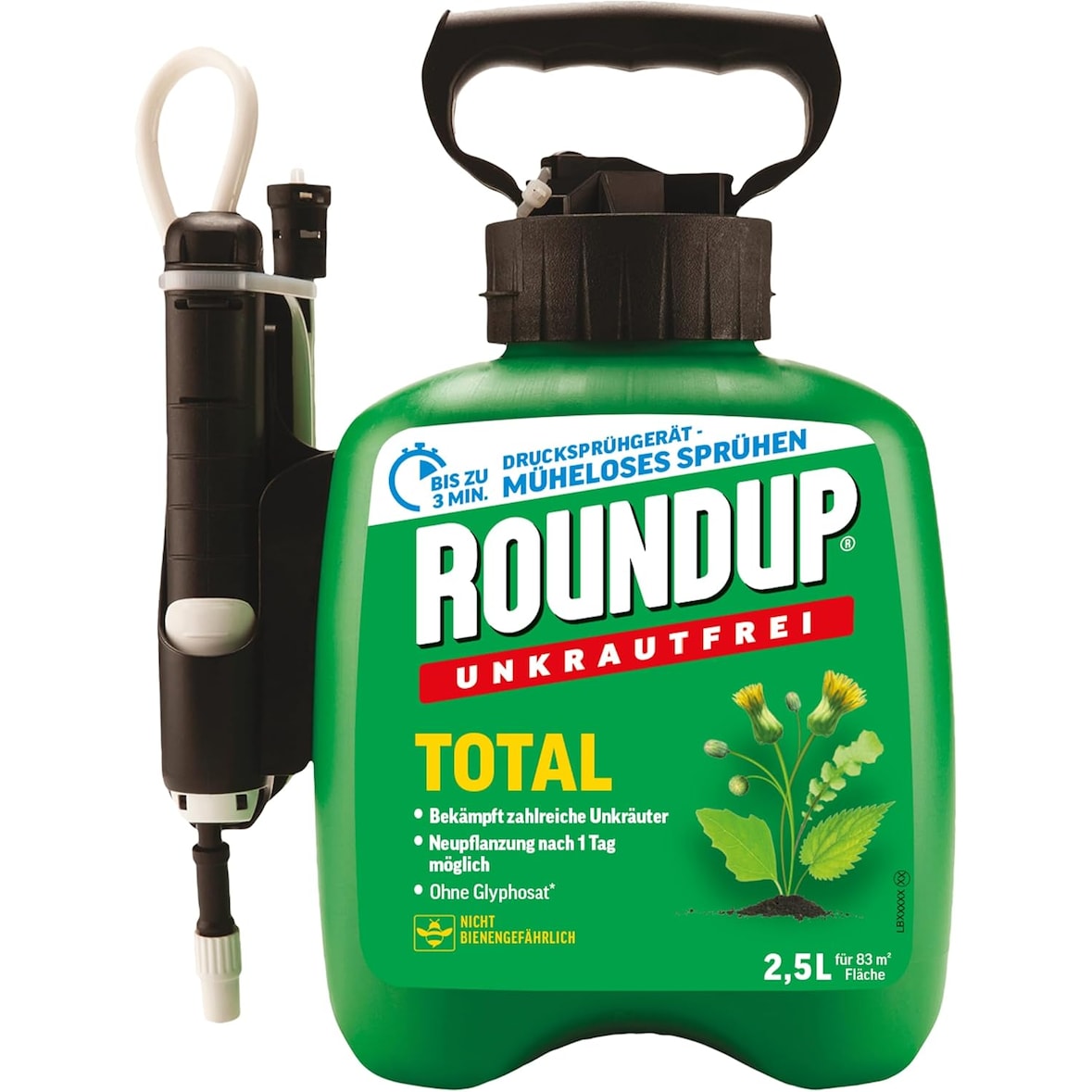 Roundup Unkrautfrei TOTAL, 2,5 L Drucksprühsystem -