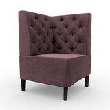 thumbnail of Gastro Eckbank Paris | 64x64 cm | Samtstoff in Rosa-Lila | Chesterfield