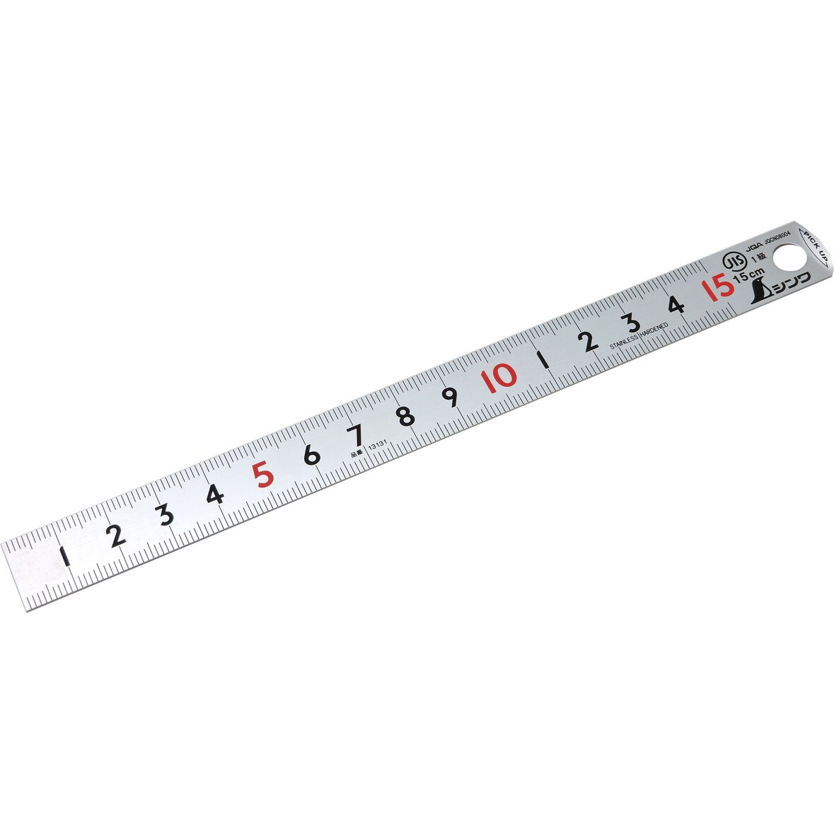 FAMEX 12523 Shinwa Lineal aus Edelstahl 15 cm mit Pick-Up -Stahllineal Metalllineal - 13131