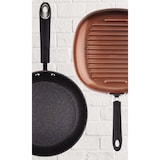 thumbnail of San Ignacio - Grill-/Grillpfanne aus gepresstem Aluminium (28 x 28 x 4,5 cm) (metallische Kupferfarbe, silikonbeschichteter Griff, Induktion)