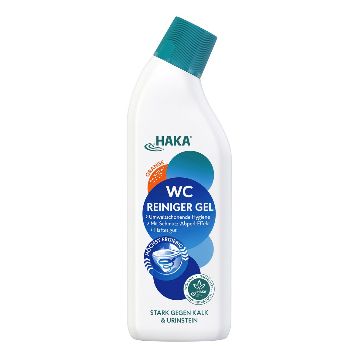 HAKA WC Reiniger Gel Orange 740ml Reinigungsmittel Toilettenreiniger gegen Kalk
