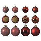 thumbnail of Christbaumkugel Weihnachtskugel Glas 3 Größen glänzend matt glitzernd rot 12St.