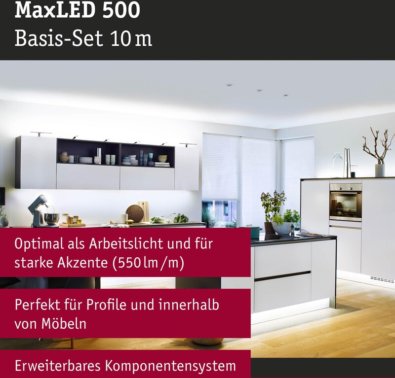 Ein LED-Streifen-Set für Möbel und Arbeitsbeleuchtung.