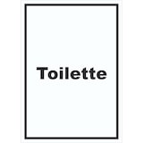thumbnail of Toilette Schild mit Text Klo WC hochkant A1 Rückseite selbstklebend