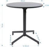 thumbnail of METRO PROFESSIONAL Mesa de comedor plegable, acero, Ø 60 x 74 cm, redonda, gris oscuro
