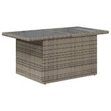 thumbnail of vidaXL Tuintafel met glazen blad 100x55x73 cm poly rattan grijs