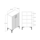 thumbnail of Dmora Scarpiera Dmarrull, Mobile portascarpe, Armadio da ingresso multiuso, Mobiletto per calzature, 60x35h111 cm, Noce e Bianco