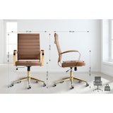 thumbnail of Sedia da ufficio in similpelle Havanna marrone chiaro