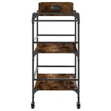 thumbnail of vidaXL Keukentrolley 81,5x41x92,5 cm bewerkt hout gerookt eikenkleurig