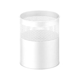 thumbnail of PROREGAL Runder halbperforierter Papierkorb aus Metall | 15 Liter, HxØ 32x26cm | Weiß