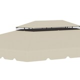 thumbnail of Outsunny techo de repuesto para cenador 4x3 m cubierta de repuesto para pabellón gazebo exterior con doble techo y 8 orificios de drenaje beige