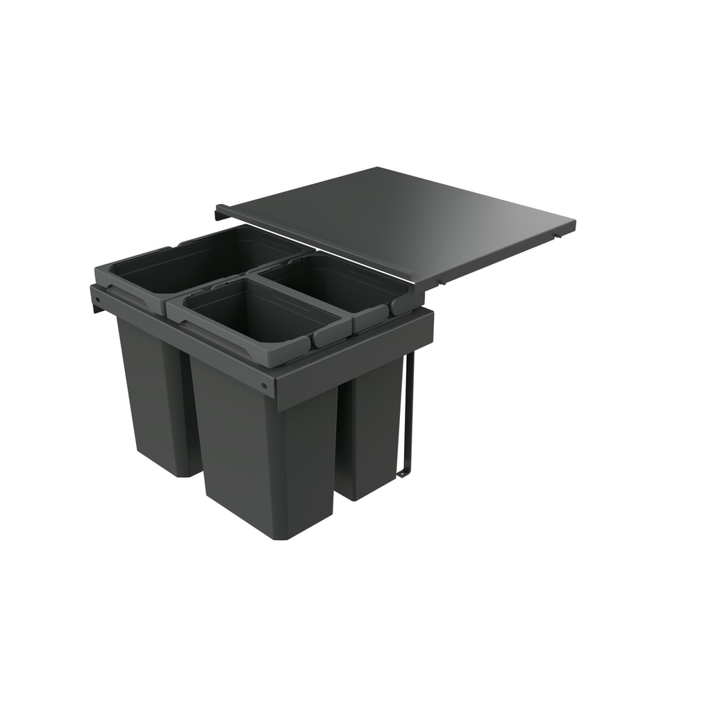 Naber Cox Stand-UP® 350 K/500-3, Abfallsammler anthrazit, H 350 mm 8013404