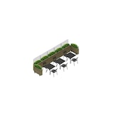 thumbnail of Jardinera de Madera Separador de Terrazas Autoportante 100 x 34,5x 80 cm más Cortavientos 60 cm