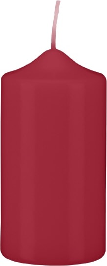 Stumpen Kerzen Burgund Rotbraun 30 x Ø 9 cm, 6 Stück getauchte Stumpenkerzen mit Spitzkopf in RAL Qualität