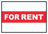 thumbnail of For Rent Schild mit Text Verkaufsschild A5 Rückseite selbstklebend