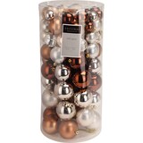 thumbnail of WellHome - Set mit 100 bernsteinfarbenen Weihnachtskugeln in PET-Röhrchen mit verschiedenen Designs und Ausführungen